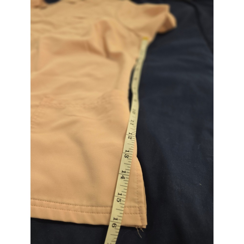 Jaanuu V-Neck Scrub Top Blush Pink 3-Pocket Medical Uniform J96172C Womens 2XL - Picture 4 of 7